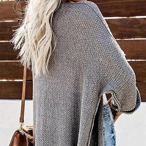 ONLY 1 LEFT! Dark Gray Sweater Cardigan - Picture 3 of 5